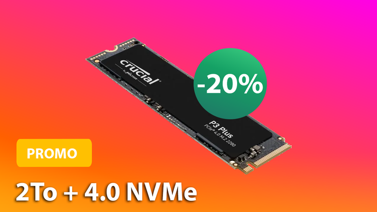 Promo SSD : -20% sur le Crucial P3 Plus avec ses 2 To de stockage et son format M.2