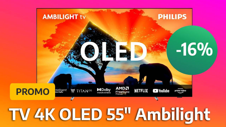 Cette TV 4K OLED Philips Ambilight de 55 pouces vaut désormais moins de 1000€