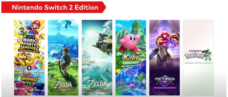 Zelda, Super Mario Party, Metroid Prime... ces jeux sont mis à jour sur Switch 2 ! 