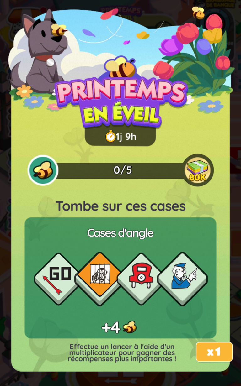 18 205 dés et 211 points triage jonglage gratuits à récupérer sur Monopoly GO! via l'événement "Printemps en éveil" 18 205 dés et 211 points triage jonglage gratuits à récupérer sur Monopoly GO! via l'événement "Printemps en éveil"