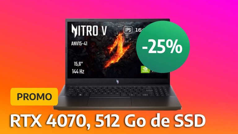 Promo gaming : le PC portable Acer Nitro V 15 passe à -25% avec une