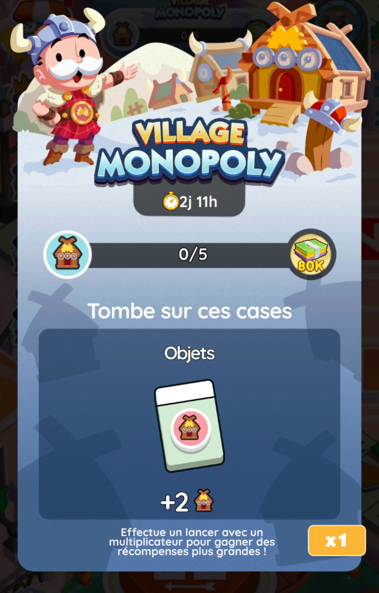 18 310 dés et 70 points d'événements gratuits à récupérer sur Monopoly GO! via l'événement "Village Monopoly" 18 310 dés et 70 points d'événements gratuits à récupérer sur Monopoly GO! via l'événement "Village Monopoly"