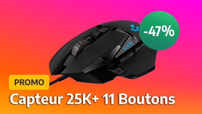 Cette souris Logitech G502 HERO en promo est idéale pour le jeu vidéo et la bureautique
