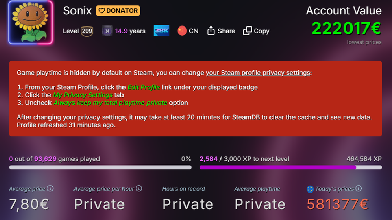 “Plus de 500 000 € dans sa bibliothèque Steam. Lorsque l’on aime…”