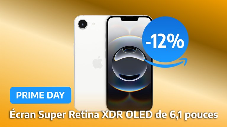 Prime Day : -12% sur l'iPhone 16e avec sa puce A18