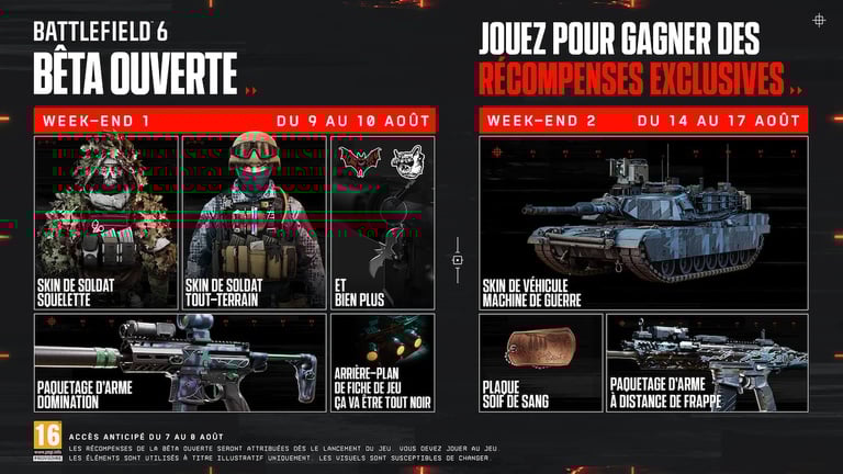Un code et des récompenses gratuites Battlefield 6 sont à collecter rapidement... Ne loupez pas votre chance ! Un code et des récompenses gratuites Battlefield 6 sont à collecter rapidement... Ne loupez pas votre chance !