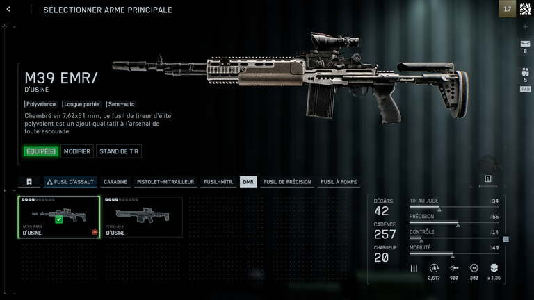 M39 EMR Battlefied 6 : quelle est la meilleure classe pour ce DMR ? 
