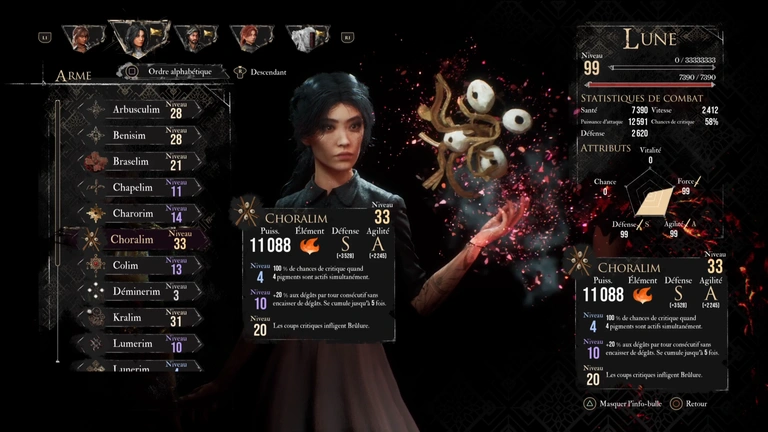 Build Lune Clair Obscur : les meilleures armes, compétences, pictos et Luminas à jouer pour la mage élémentaire