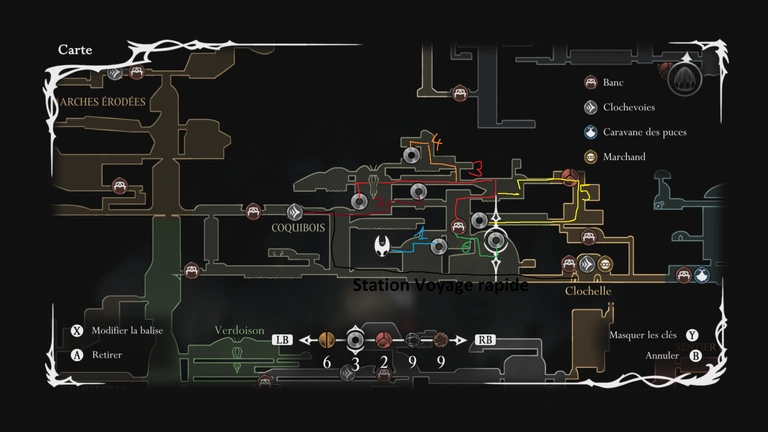 Rituel de Pollip Silksong : la carte et les emplacements de tous les cœur-pollip à Coquibois pour terminer le souhait de Griseracine