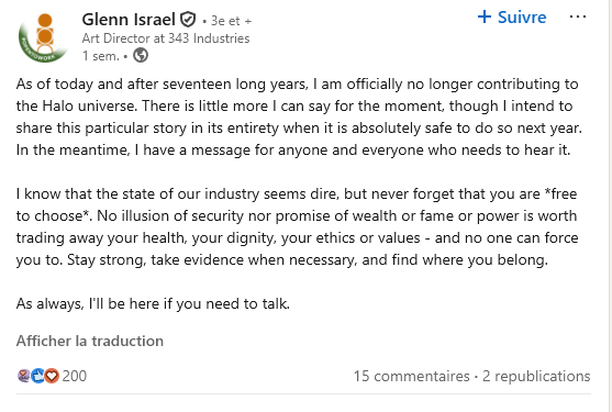 Après 17 ans à travailler sur cette saga SF, Glenn Israel claque la porte avec un message explosif... ça s'est TRES mal passé ! Après 17 ans à travailler sur cette saga SF, Glenn Israel claque la porte avec un message explosif... ça s'est TRES mal passé !