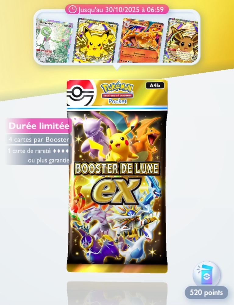 Comment ouvrir un max de boosters de la nouvelle extension Pokémon Pocket dès ce 30 octobre ? Comment ouvrir un max de boosters de la nouvelle extension Pokémon Pocket dès ce 30 octobre ?