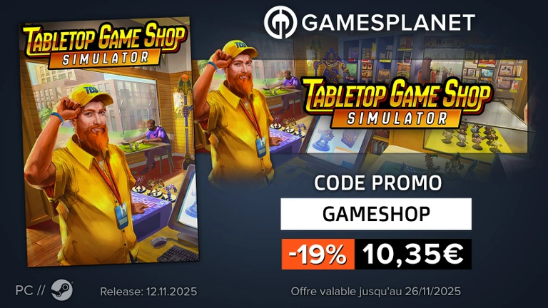 Jouez à Tabletop Game Shop Simulator à prix réduit grâce à Gamesplanet !