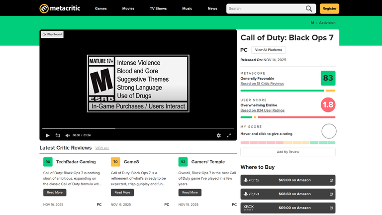 Call of Duty Black Ops 7 : les joueurs le foudroient ! Il reçoit une des pires notes jamais données à un CoD ! Call of Duty Black Ops 7 : les joueurs le foudroient ! Il reçoit une des pires notes jamais données à un CoD !