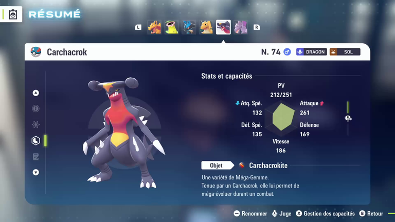 Évolution Carmache Pokemon ZA : Griknot, Carchacrok... Notre guide sur la capture, la méga et les évolution de ces Pokémon Dragon