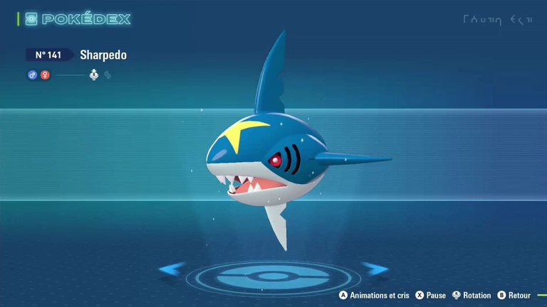 Carvanha Pokemon ZA : niveau d'évolution, où le capturer et comment récupérer la mega-gemme de Sharpedo ?