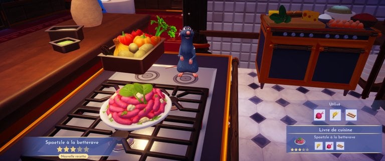Spaetzle à la betterave DLC Dreamlight Valley : comment préparer cette recette 3 étoiles ?