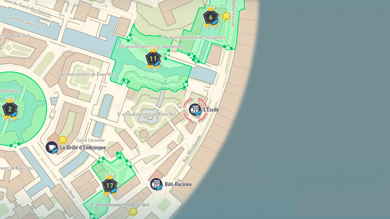 Localisation restaurant L'Étoilé