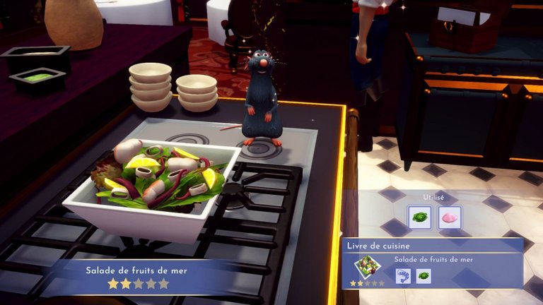 Salade de fruits de mer Disney Dreamlight Valley : comment préparer cette recette à deux étoiles ? 