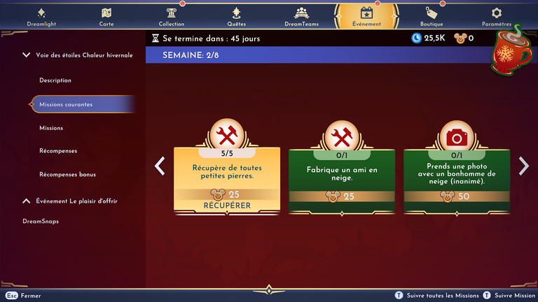 Récupérer de toutes petites pierres Disney Dreamlight Valley : comment réaliser cette tâche de la voie des étoiles Chaleur hivernale ? 