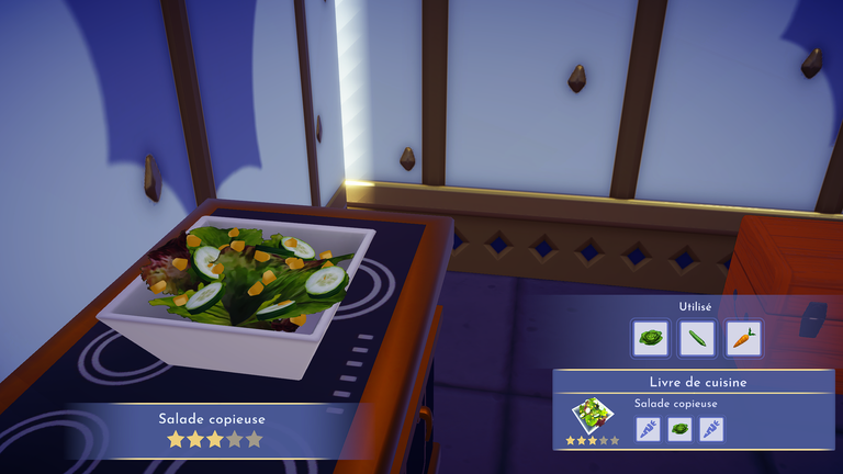 Salade copieuse Dreamlight Valley : comment préparer cette recette trois étoiles ?