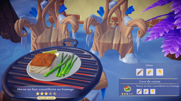 Morue croustillante au four au fromage Dreamlight Valley : comment préparer cette recette trois étoiles ?