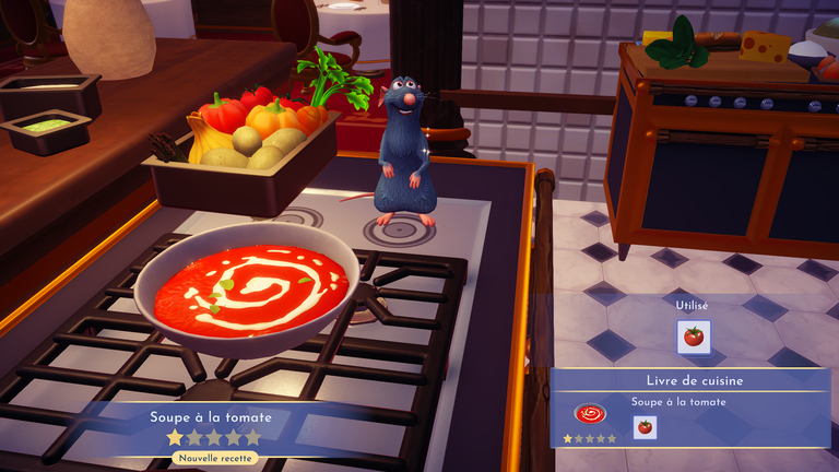 Soupe à la tomate Disney Dreamlight Valley : comment préparer cette recette une étoile ?