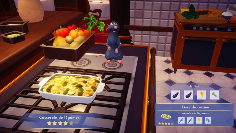Casserole de légumes Disney Dreamlight Valley : comment préparer cette recette quatre étoiles ?