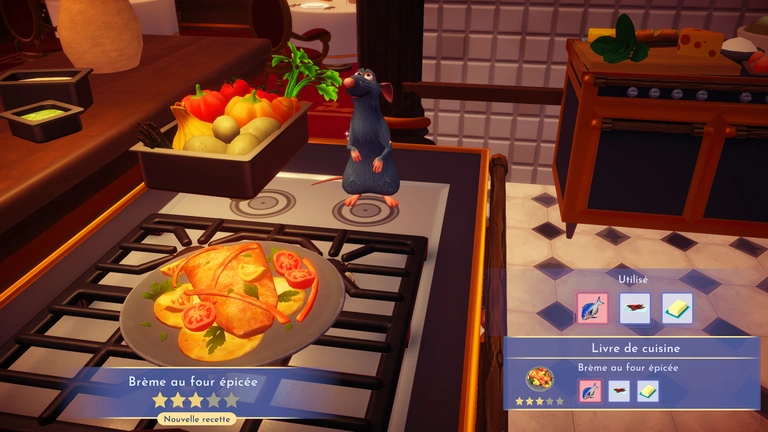 Brème au four épicée Disney Dreamlight Valley : comment préparer cette recette trois étoiles ?