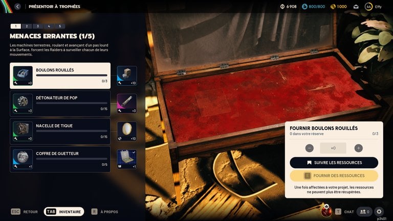 Présentoir à trophées ARC Raiders : quelles sont les ressources que vous devez conserver pour ce projet ? 