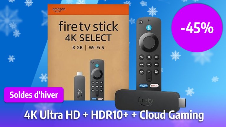 Fin des soldes : le Fire TV Stick 4K Select est à -45%, mais