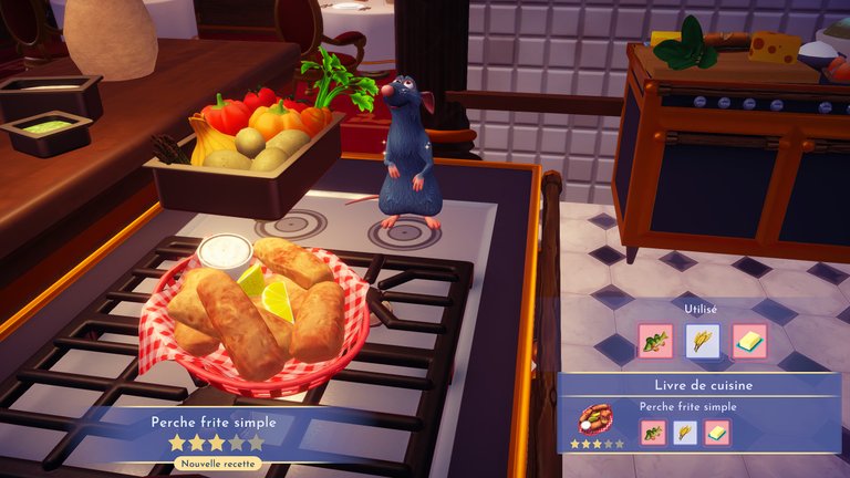 Perche frite simple Disney Dreamlight Valley : comment préparer cette recette trois étoiles ?