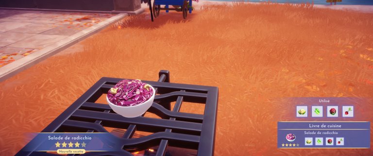 Salade de radicchio Disney Dreamlight Valley : comment préparer cette recette 4 étoiles ?