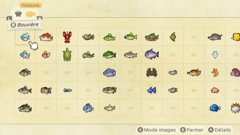 Poissons avril Animal Crossing New Horizons : la liste complète