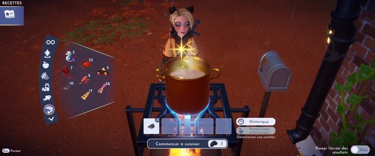 Moules à la vapeur Dreamlight Valley : comment préparer cette recette 1 étoile ?