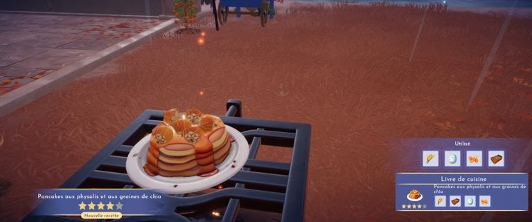 Pancakes aux physalis et aux graines de chia Dreamlight Valley : comment préparer cette recette 4 étoiles ?
