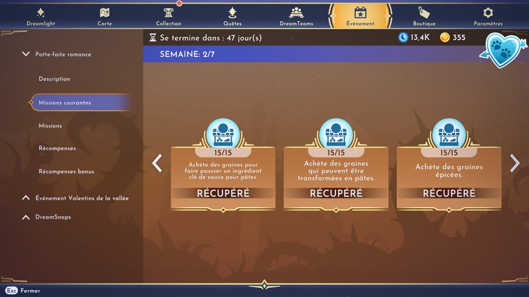 Voie des étoiles Patte-faute romance Disney Dreamlight Valley : toutes les explications et missions de cet événement