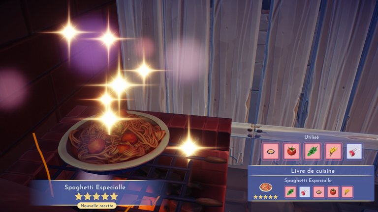 Spaghetti especialle Disney Dreamlight Valley : comment préparer cette recette cinq étoiles ?