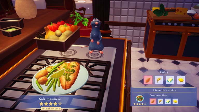 Sole meunière Disney Dreamlight Valley : comment préparer cette recette quatre étoiles ?