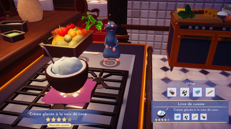 Crème glacée à la noix de coco Disney Dreamlight Valley : comment préparer cette recette quatre étoiles ?