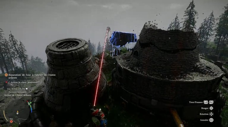 Réparation de four à l'atelier de l'Antre ardente Crimson Desert : comment activer le vieux générateur ?