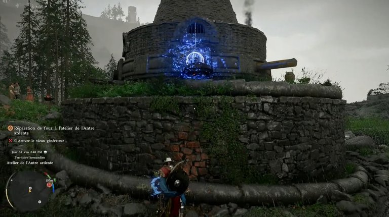 Réparation de four à l'atelier de l'Antre ardente Crimson Desert : comment activer le vieux générateur ?