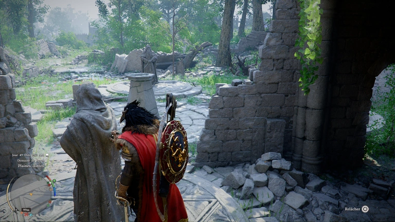 Ruines des Plaines dorées Crimson Desert : dans quel sens faire tourner les statues ? 