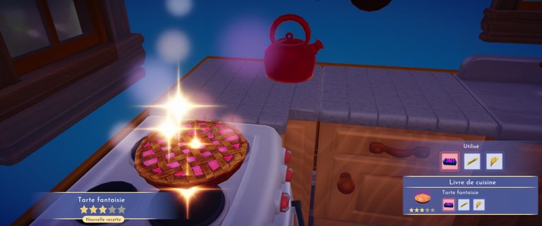 Tarte fantaisie Disney Dreamlight Valley : comment fabriquer cette recette 3 étoiles pour Alice et Cendrillon ?