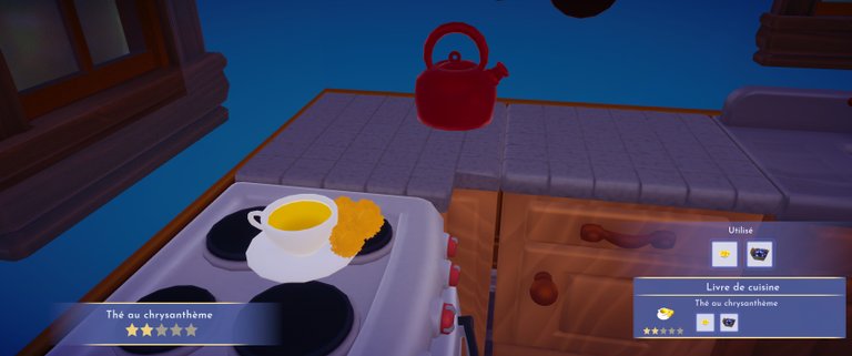 Thé au chrysanthème Disney Dreamlight Valley : comment préparer cette recette 2 étoiles ?