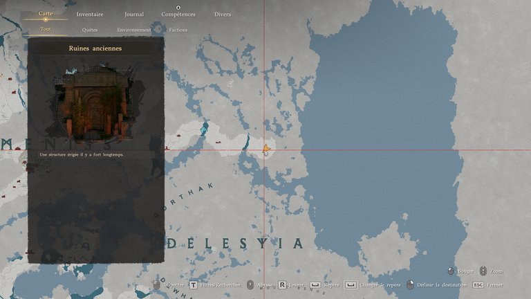 Ruines des Contreforts de Barbesylve Crimson Desert : quel chemin suivre sur les pavés ? 