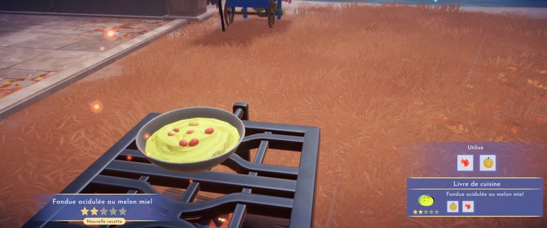 Fondue acidulée au melon miel Dreamlight Valley : comment préparer cette recette 2 étoiles ?