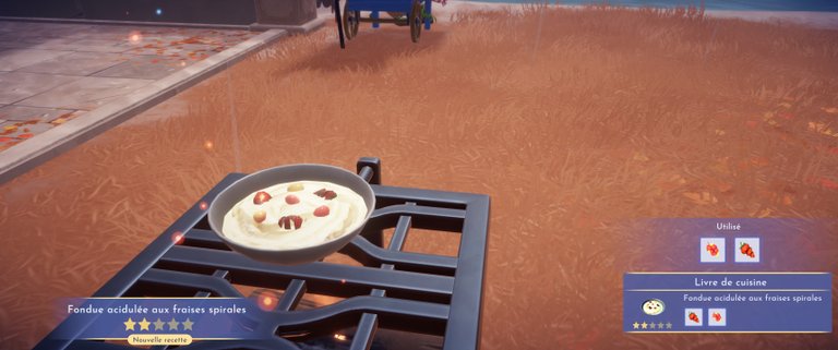 Fondue acidulée aux fraises spirales Dreamlight Valley : comment préparer cette recette 2 étoiles ?