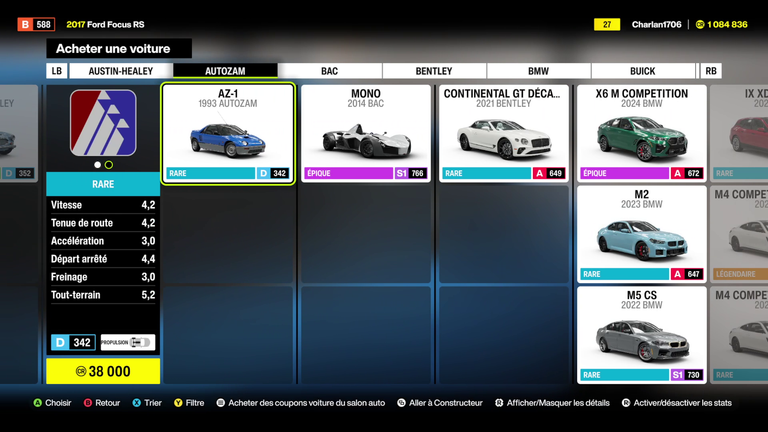 Autozam AZ 1 Forza Horizon 6 : code, emplacement, build... comment la récupérer et en faire l'une des meilleures voitures de Drag Race ?