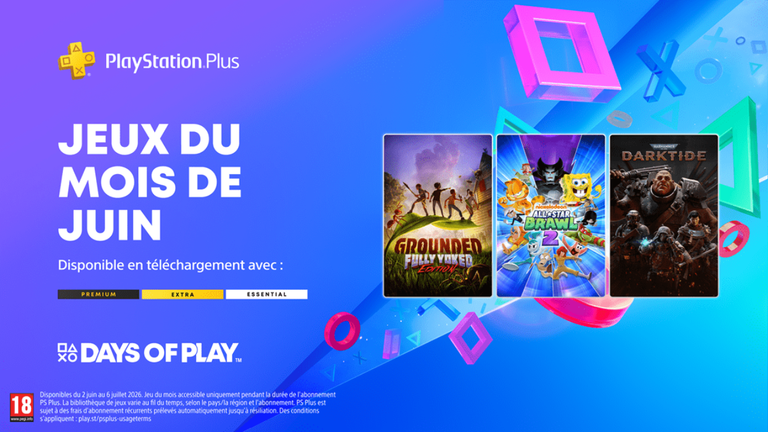 PlayStation dévoile les 3 jeux gratuits réservés aux abonnés PS Plus pour le mois de juin 2026