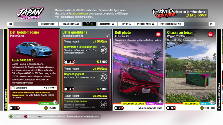 Forza Horizon 6 Toge Hakone Nanamagari : où trouver la course du défi hebdomadaire de FH 6 ? Forza Horizon 6 Toge Hakone Nanamagari : où trouver la course du défi hebdomadaire de FH 6 ?